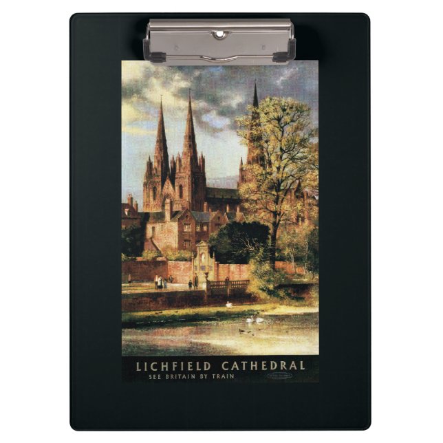 Carpeta De Pinza Vista de la catedral de Lichfield (Anverso)