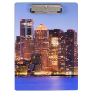 Carpeta De Pinza Vista del distrito financiero de Boston céntrica