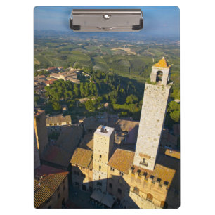 Carpeta De Pinza Vista desde la torre, San Gimignano, Siena, Toscan