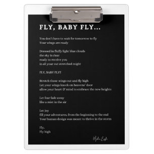 Carpeta De Pinza Volar bebé mosca poesía inspiradora poster
