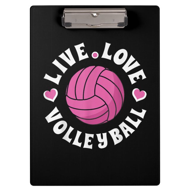 Carpeta De Pinza Vóleibol De Amor Vivo Para Mujeres Chicas Vóley Fa (Anverso)