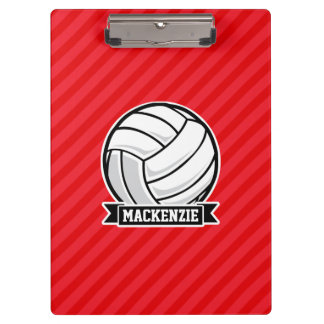 Carpeta De Pinza Voleibol en franjas diagonales rojas