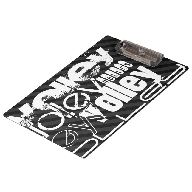 Carpeta De Pinza Volley; franjas grises negras y oscuras (Angular)