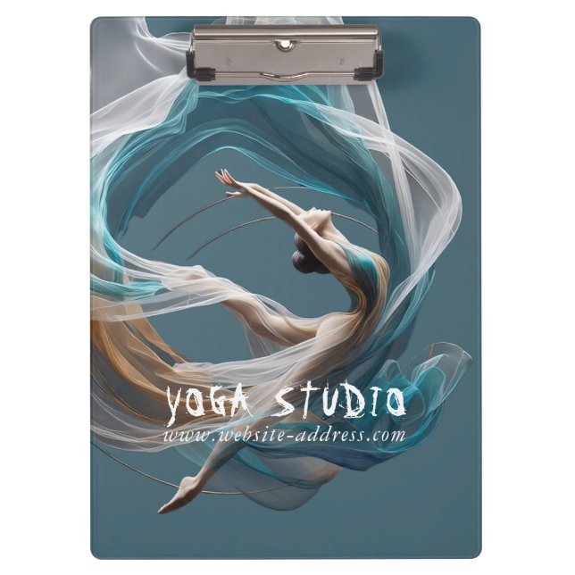 Carpeta De Pinza Vuelo aéreo Aire Yoga Instructor Pilates Fitness (Anverso)