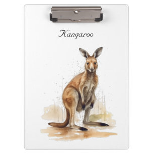 Carpeta De Pinza Wanderer de Outback: personalizado canguro acuarel