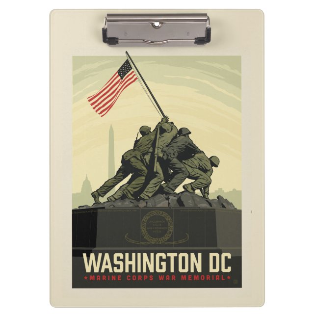Carpeta De Pinza Washington D. C. | Monumento a la Guerra del Cuerp (Anverso)