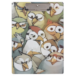 Carpeta De Pinza Watched by a a lot of grumpy birds