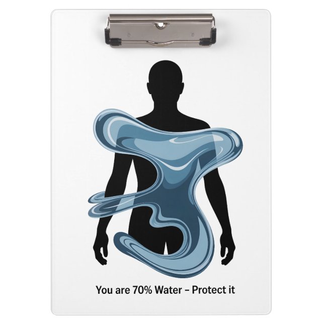 Carpeta De Pinza Water Conservation Eco Awareness Design (Anverso)