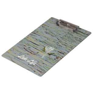 Carpeta De Pinza Waterlily Pond Lake Flower Clipboard
