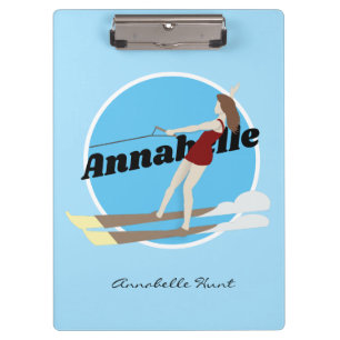 Carpeta De Pinza Waterski de estilo vintage