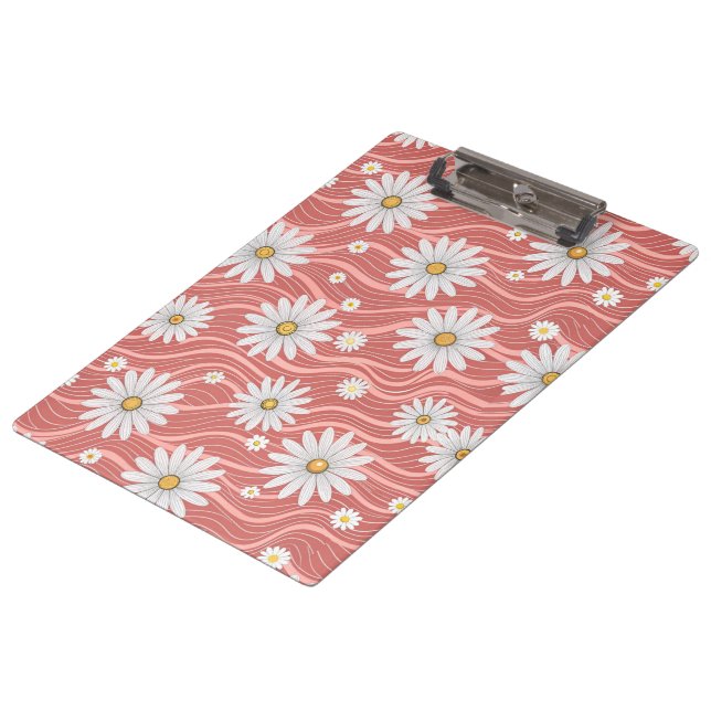 Carpeta De Pinza Wavy Pink Daisies (Angular)