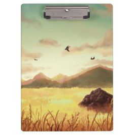 Carpeta De Pinza Wheat fields at sunrise