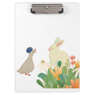 Carpeta De Pinza Whimsical Bunny & Bird in Bloom - Cuidada Primaver
