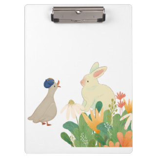 Carpeta De Pinza Whimsical Bunny & Bird in Bloom - Cuidada Primaver
