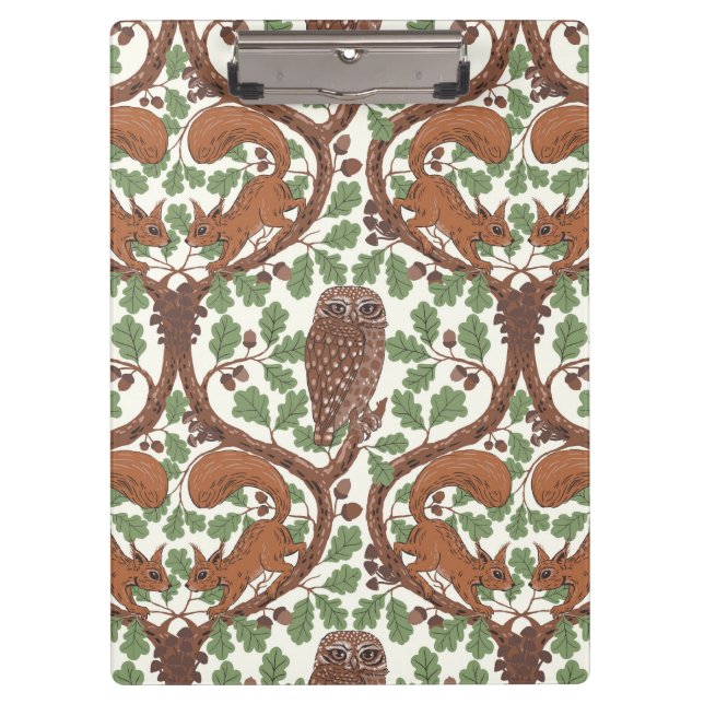 Carpeta De Pinza Whispers/Owls y Squirrels en roble/mo (Anverso)