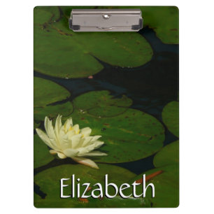 Carpeta De Pinza White Waterlily I Fotografía Floral Pacífica