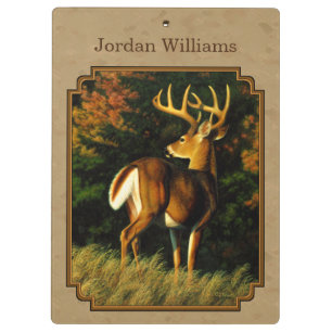 Carpeta De Pinza Whitetail Buck Deer Hunting Tan