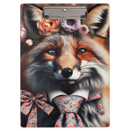 Carpeta De Pinza Wild fox wearing a tie cute
