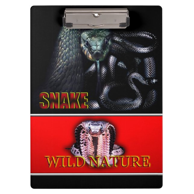 Carpeta De Pinza WILD NATURE - colección de diseño de SNAKE negro (Anverso)