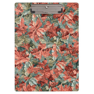 Carpeta De Pinza William Morris Acanto Rojo Óxido Verde Salvia