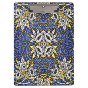 Carpeta De Pinza William Morris Blue y Gold Tulip Willow Design