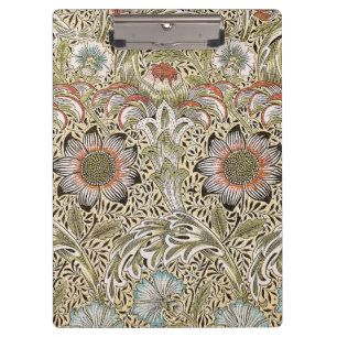 Carpeta De Pinza William Morris Corncockle Floral Antiguo