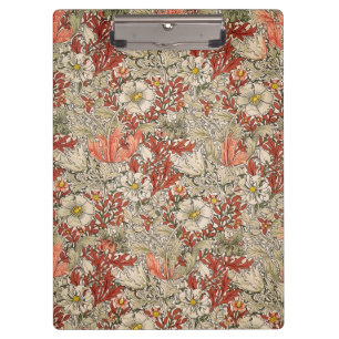 Carpeta De Pinza William Morris Floral Vintage Roja Compton Primave