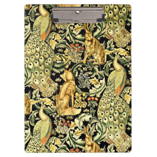 Carpeta De Pinza William Morris Forest Tapestry Fox Hare Peacock