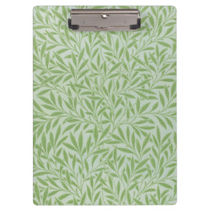 Carpeta De Pinza William Morris Sauce Verde Clásico Flor de Sauce
