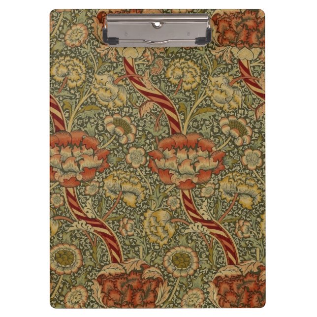 Carpeta De Pinza William Morris Wandle English Floral Damask Design (Anverso)