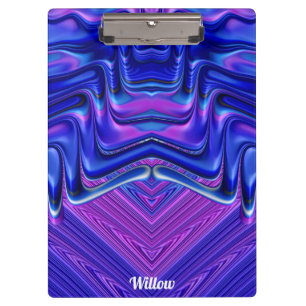 Carpeta De Pinza ¡WILLOW ~ 3D! ~ Blanco rosa y azul original ~