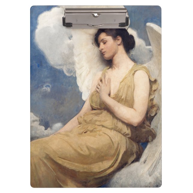 Carpeta De Pinza Winged angel figure sleeping dreaming on clouds (Anverso)