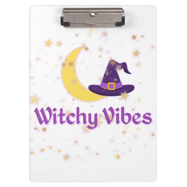 Carpeta De Pinza Witchy Vibes Moon y Gorra (Anverso)
