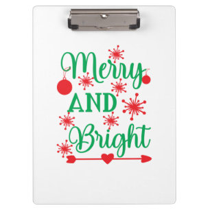 Carpeta De Pinza Xmas Arte Feliz Y Brillante