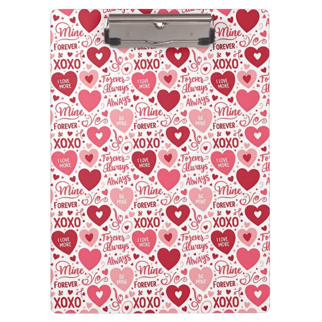 Carpeta De Pinza XOXO & Always Be Mine Pink Red (Anverso)