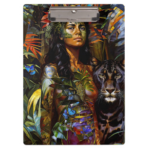 Carpeta De Pinza "Yaraquim" Jaguar Blossom - Mujeres En La Amazonía