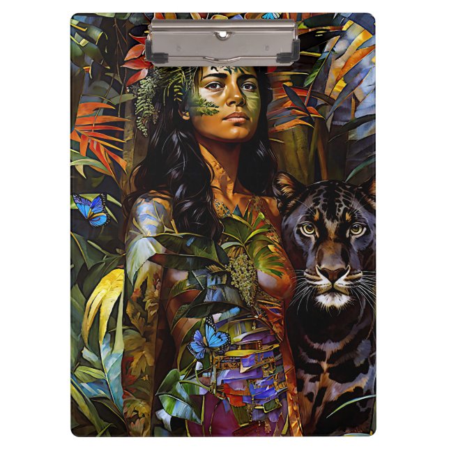 Carpeta De Pinza "Yaraquim" Jaguar Blossom - Mujeres En La Amazonía (Anverso)