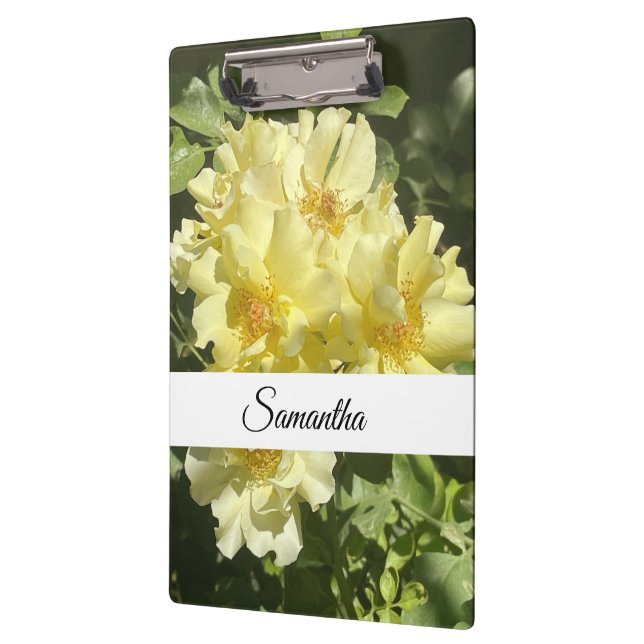 Carpeta De Pinza Yellow Botanical Flowers (Izquierda)