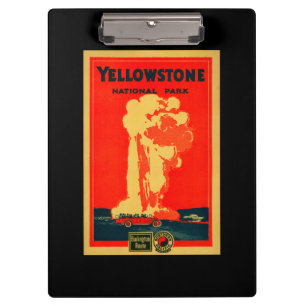 Carpeta De Pinza Yellowstone, poster fiel viejo de la publicidad
