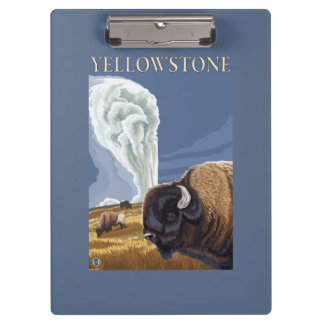 Carpeta De Pinza YellowstoneBison con fiel viejo
