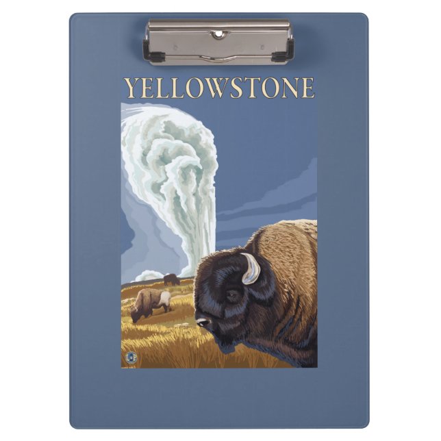 Carpeta De Pinza YellowstoneBison con fiel viejo (Anverso)