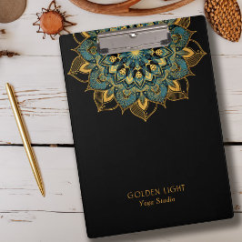 Carpeta De Pinza Yoga Gold Mandala