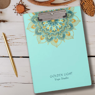 Carpeta De Pinza Yoga Gold Mandala