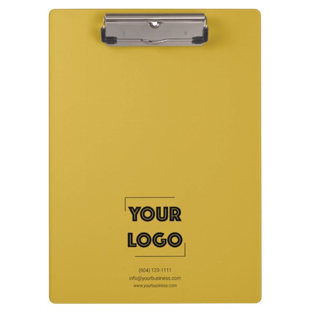 Carpeta De Pinza Your Logo Custom Business Marketing Gold (Anverso)