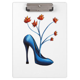 Carpeta De Pinza Zapatos De Alta Velocidad Y Flor