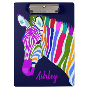 Carpeta De Pinza Zebra arcoiris