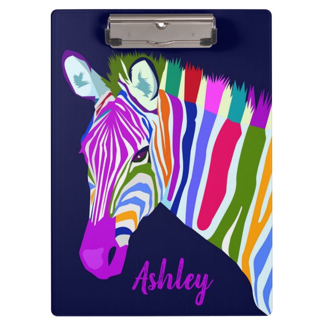 Carpeta De Pinza Zebra arcoiris (Anverso)