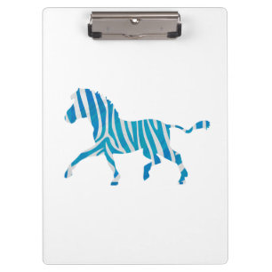 Carpeta De Pinza Zebra Silhouette azul y blanco