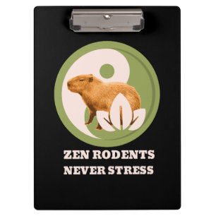 Carpeta De Pinza Zen Rodents nunca enfatiza el capibara
