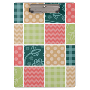 Carpeta De Pinza Zigzag, Chevron, Gingham, Puertos Polka, Patchwork